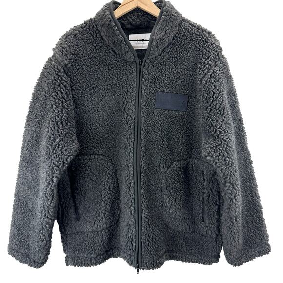 NN07 No Nationality Morten Sherpa Men's Size XXL Wool Fleece Jacket Dark Army - Picture 3 of 10